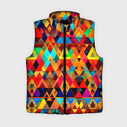 Женский жилет Абстрактный разноцветный, цвет: 3D-светло-серый