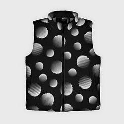 Женский жилет Шары в полоску на черном фоне
