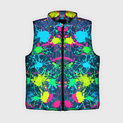 Женский жилет Colorful blots - expressionism - vogue, цвет: 3D-черный