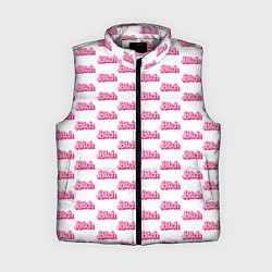Женский жилет Узор из слов Bitch, цвет: 3D-светло-серый