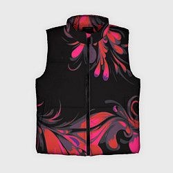 Женский жилет Красный привкус на черном, цвет: 3D-красный