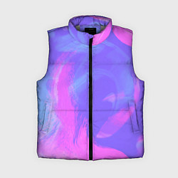 Женский жилет Сиреневая абстракция, цвет: 3D-светло-серый