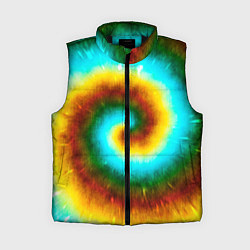 Женский жилет Тай-дай коричневый, цвет: 3D-черный