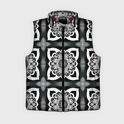 Женский жилет Квадратная мандала узор, цвет: 3D-красный