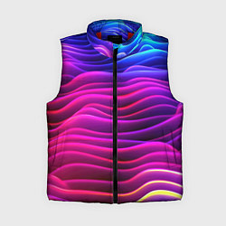 Женский жилет Синие фиолетовые волны