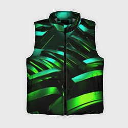 Женский жилет Dark green abstract