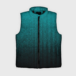 Женский жилет Градиент чёрно-бирюзовый