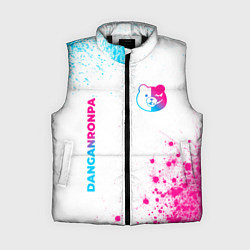 Женский жилет Danganronpa neon gradient style: надпись, символ, цвет: 3D-черный