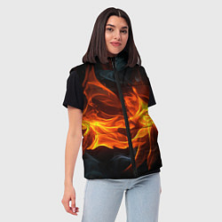 Женский жилет Пламя костра, цвет: 3D-красный — фото 2