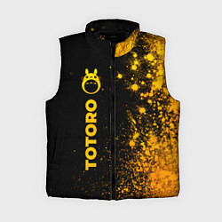 Женский жилет Totoro - gold gradient: по-вертикали, цвет: 3D-черный
