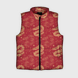 Женский жилет The chinese dragon pattern, цвет: 3D-красный