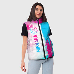 Женский жилет Nirvana neon gradient style: по-вертикали, цвет: 3D-черный — фото 2