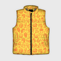 Женский жилет Фастфуд - жёлтый
