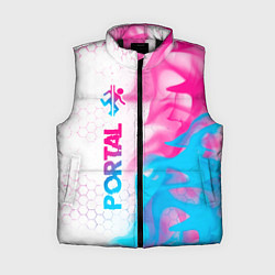 Женский жилет Portal neon gradient style: по-вертикали, цвет: 3D-черный