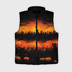 Женский жилет Кошки хэллоуина, цвет: 3D-черный