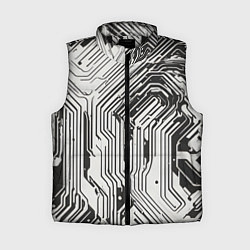 Женский жилет Белые полосы на чёрном фоне