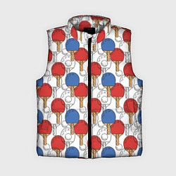 Женский жилет Настольный теннис - ракетки, цвет: 3D-светло-серый