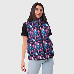 Женский жилет Привидения в облачном городе, цвет: 3D-красный — фото 2