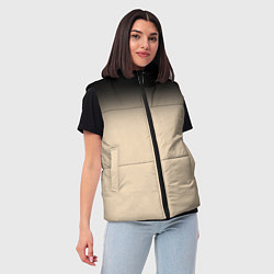 Женский жилет Градиент: от черного к телесному, цвет: 3D-светло-серый — фото 2
