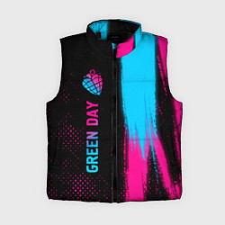 Женский жилет Green Day - neon gradient: по-вертикали, цвет: 3D-черный