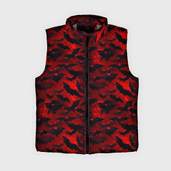 Женский жилет Летучие мыши в красную ночь, цвет: 3D-светло-серый