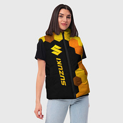 Женский жилет Suzuki - gold gradient: по-вертикали, цвет: 3D-черный — фото 2