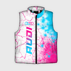 Женский жилет Audi neon gradient style: по-вертикали, цвет: 3D-черный