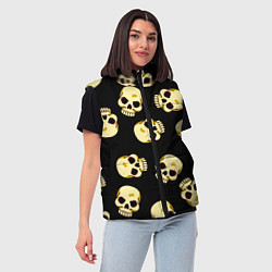 Женский жилет Черепки для хэллоуина, цвет: 3D-красный — фото 2