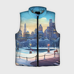 Женский жилет Зимний большой город