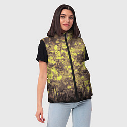 Женский жилет Грязно-желтая осень, цвет: 3D-черный — фото 2