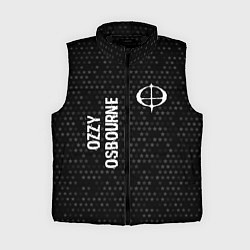 Женский жилет Ozzy Osbourne glitch на темном фоне вертикально, цвет: 3D-черный