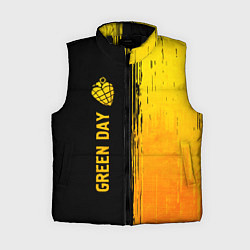 Женский жилет Green Day - gold gradient по-вертикали, цвет: 3D-черный
