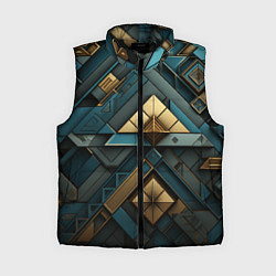 Женский жилет Геометрический узор в египетском стиле, цвет: 3D-черный