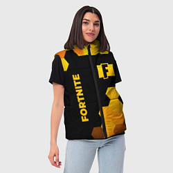Женский жилет Fortnite - gold gradient вертикально, цвет: 3D-черный — фото 2