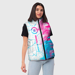 Женский жилет Ghost of Tsushima neon gradient style по-вертикали, цвет: 3D-черный — фото 2