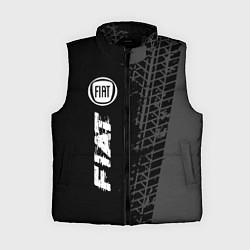 Женский жилет Fiat speed на темном фоне со следами шин по-вертик, цвет: 3D-черный