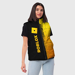 Женский жилет Roblox - gold gradient по-вертикали, цвет: 3D-черный — фото 2