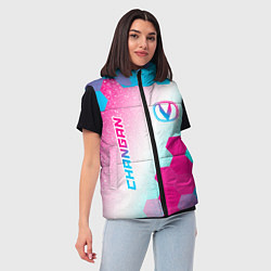 Женский жилет Changan neon gradient style вертикально, цвет: 3D-черный — фото 2