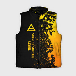 Женский жилет Thirty Seconds to Mars - gold gradient по-вертикал, цвет: 3D-черный