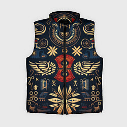 Женский жилет Узор в славянском стиле, цвет: 3D-красный