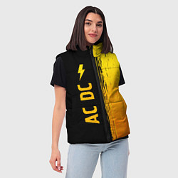 Женский жилет AC DC - gold gradient по-вертикали, цвет: 3D-черный — фото 2