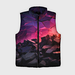 Женский жилет Темные фиолетовые камни текстура