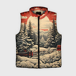 Женский жилет Блеск снежинок новогодний стиль