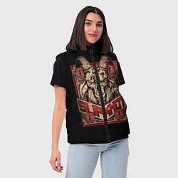 Женский жилет Slipknot Бафомет, цвет: 3D-черный — фото 2