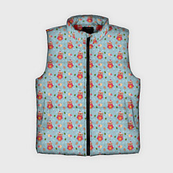 Женский жилет Новогодние медвежата с подарками, цвет: 3D-красный