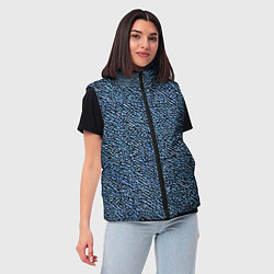 Женский жилет Чёрные и синие мазки, цвет: 3D-красный — фото 2