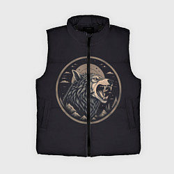 Женский жилет Волк хищник, цвет: 3D-черный