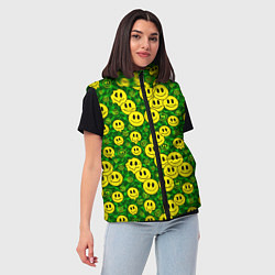 Женский жилет Камуфляжные смайлики, цвет: 3D-светло-серый — фото 2