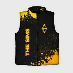Женский жилет The Sims - gold gradient вертикально, цвет: 3D-черный