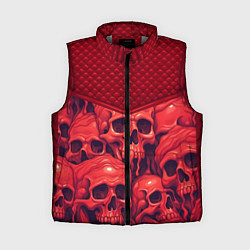 Женский жилет Расплавленные красные черепа